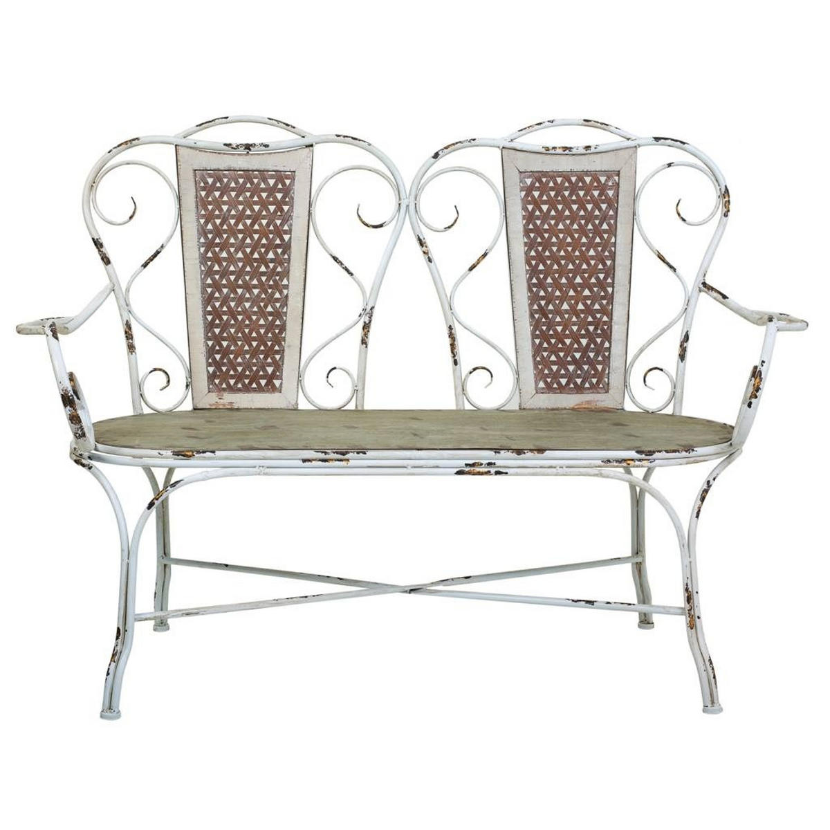 METALLBANK, Grau, 129x57x95 cm - Grau, Metall (129/95/56.5cm) - Wanderlust