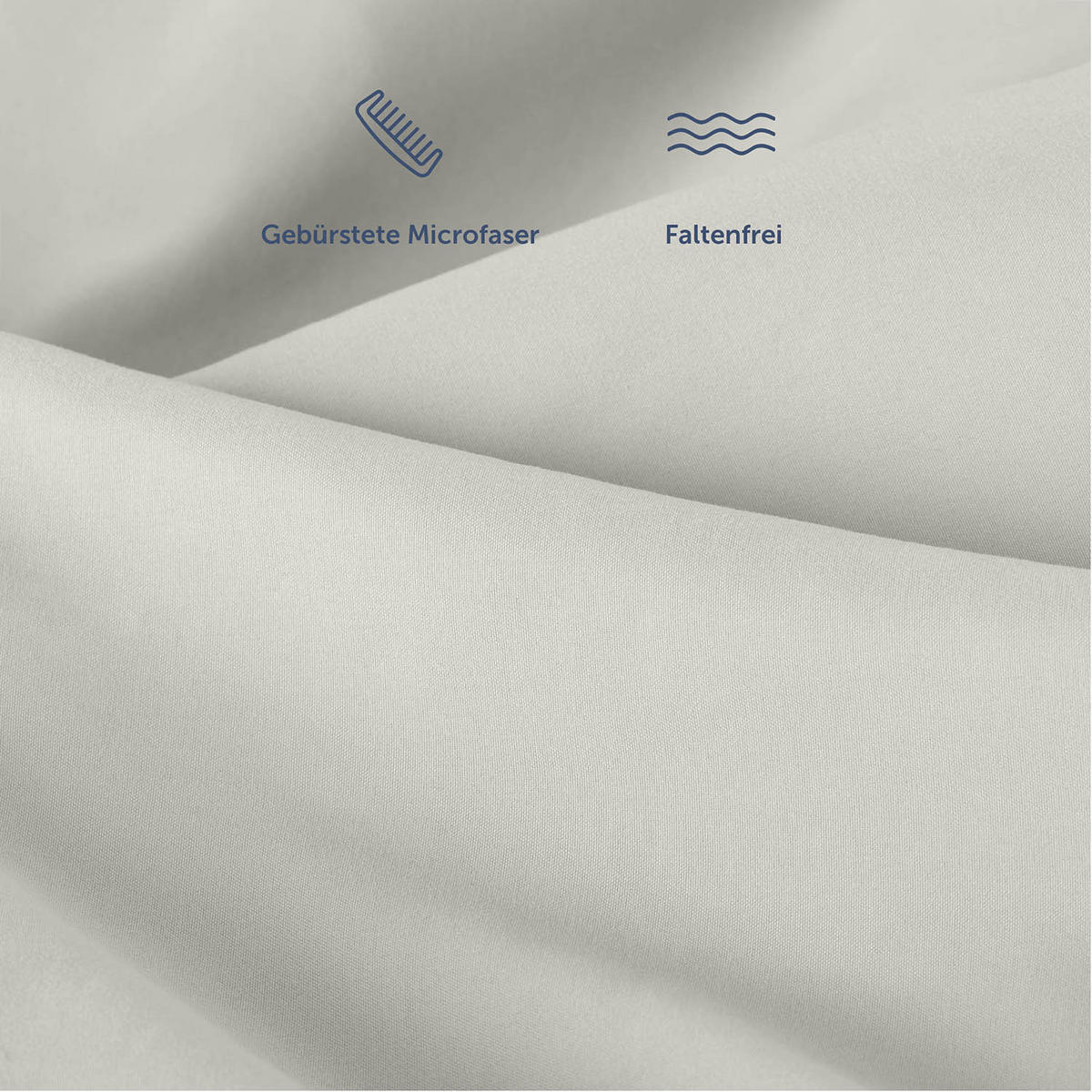 SPANNBETTLAKEN aus Mikrofaser 105/190/30 cm Hellgrau - Hellgrau, Textil (105/190cm) - Blumtal