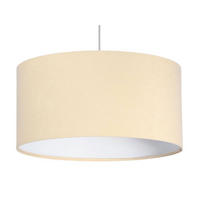 HÄNGELEUCHTE Weiß 40/20 cm - Beige/Weiß, Kunststoff (40/0.6/20cm) - ONZENO