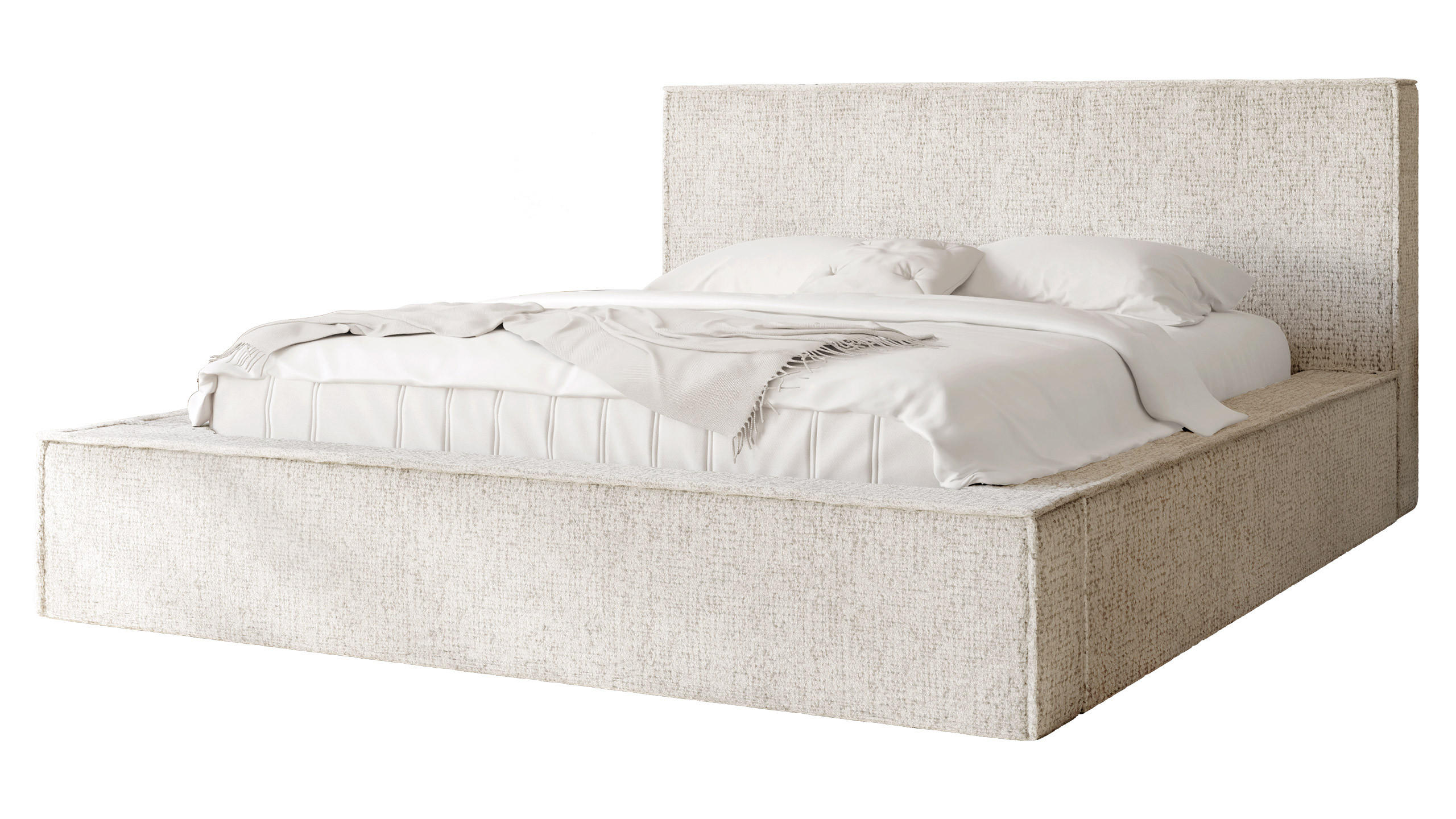 POLSTERBETT Glexi - Creme, Holz/Textil (140/200cm) - MIRJAN24