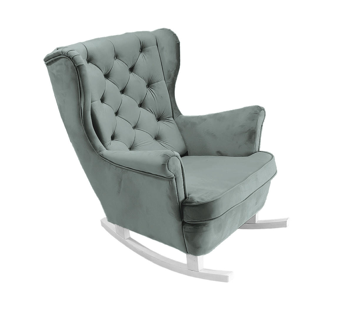 DomoHome Schaukelsessel Blaugrau 81x102x95 cm