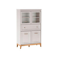 VITRINE Windsor W-05 - Kaschmir/Eichefarben, Holz/Holzwerkstoff (92/151/41cm) - MIRJAN24