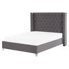 POLSTERBETT 160/200cm Grau Lubbon - Grau, Textil (160/200cm) - Beliani