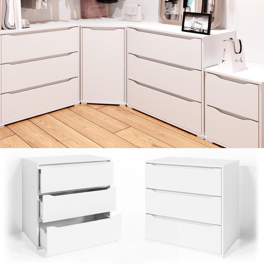 KOMMODE Ruben Weiß 80 x 77.6 cm - Weiß, Holzwerkstoff (48/77.6/80cm) - Vicco