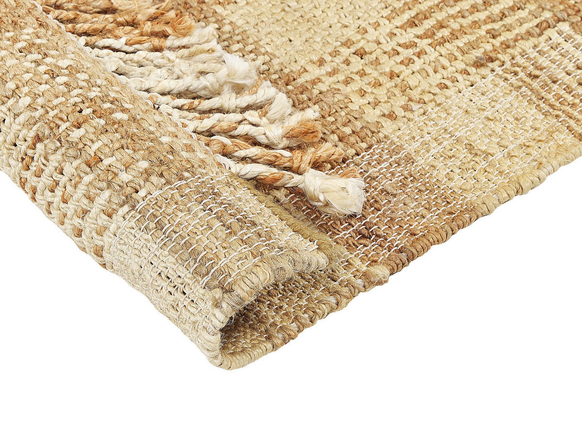 TEPPICH geflochten Berissa 230/160 cm - Beige, Naturmaterialien (160/230cm) - Beliani
