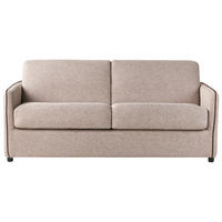SCHLAFSOFA 2-Sitzer Stoff Hellbraun Ishoj - Hellbraun/Braun, Textil (176/80/96cm) - Beliani