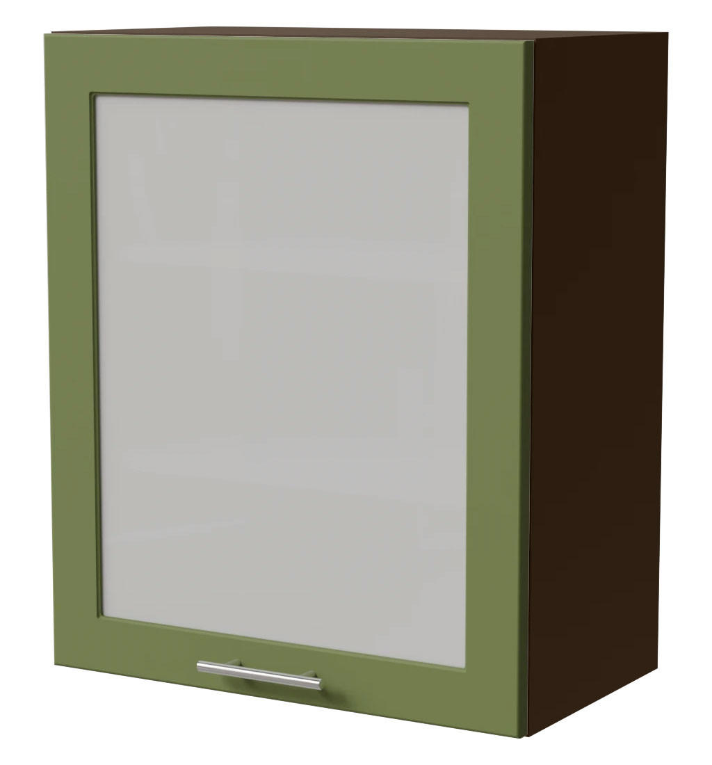 KÜCHENHÄNGESCHRANK Brerra W2S/60 Lava / RAL 6025 farngrün Matt 60 / 32,5 / 72cm - Dunkelgrau/Grün, Holz/Holzwerkstoff (60/72/32.5cm) - Feldmann-Wohnen