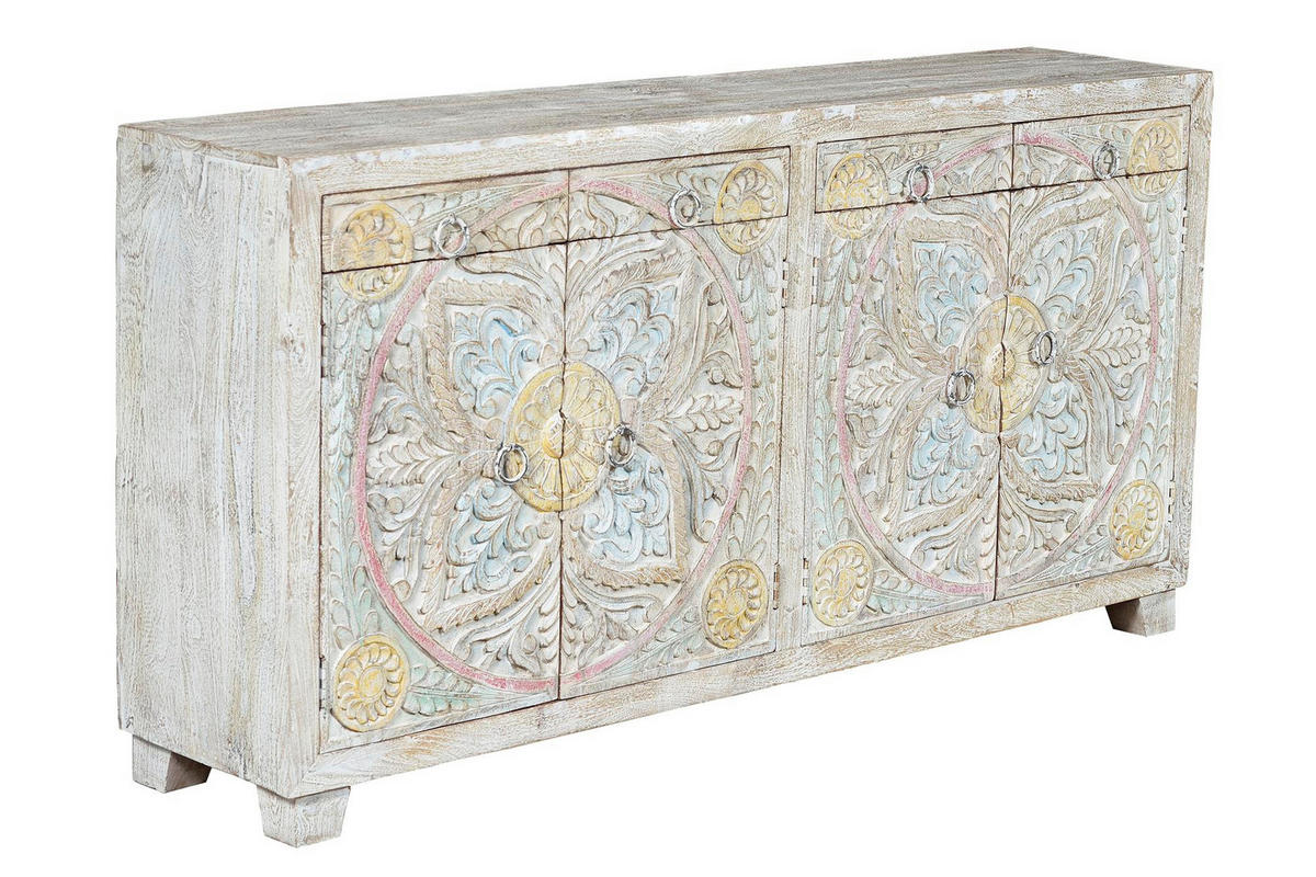 SIDEBOARD aus Mangoholz - Chromfarben, Holz (40/92/180cm) - Giner y Colomer