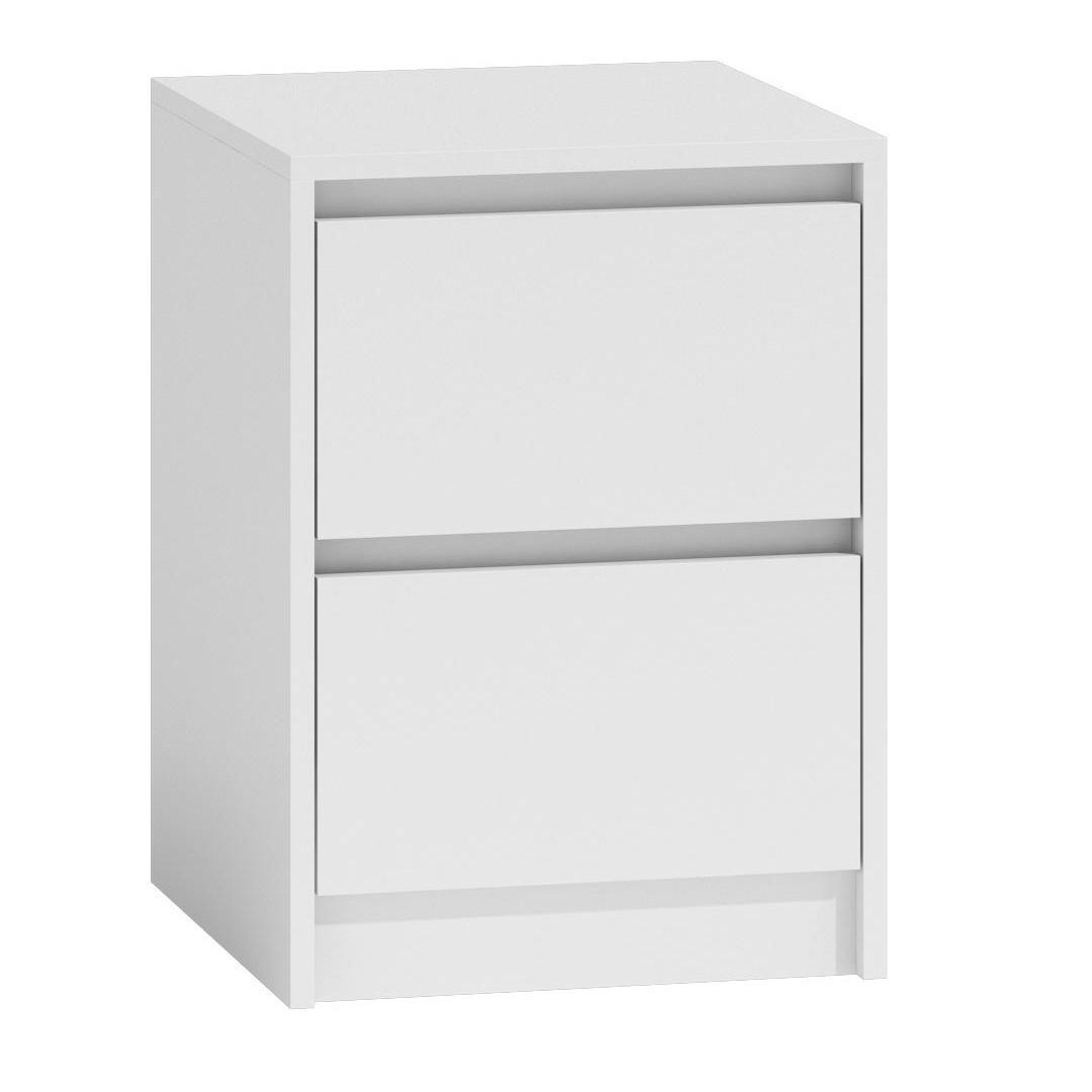 NACHTTISCH KARO K2 - WEISS - Weiß, Holzwerkstoff (40/55/43cm) - CDF