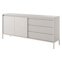 KOMMODE Beige 187 2D3S Enso Ryflowana - Beige, Holzwerkstoff (187.1/81.4/39.5cm) - Sepro Meble