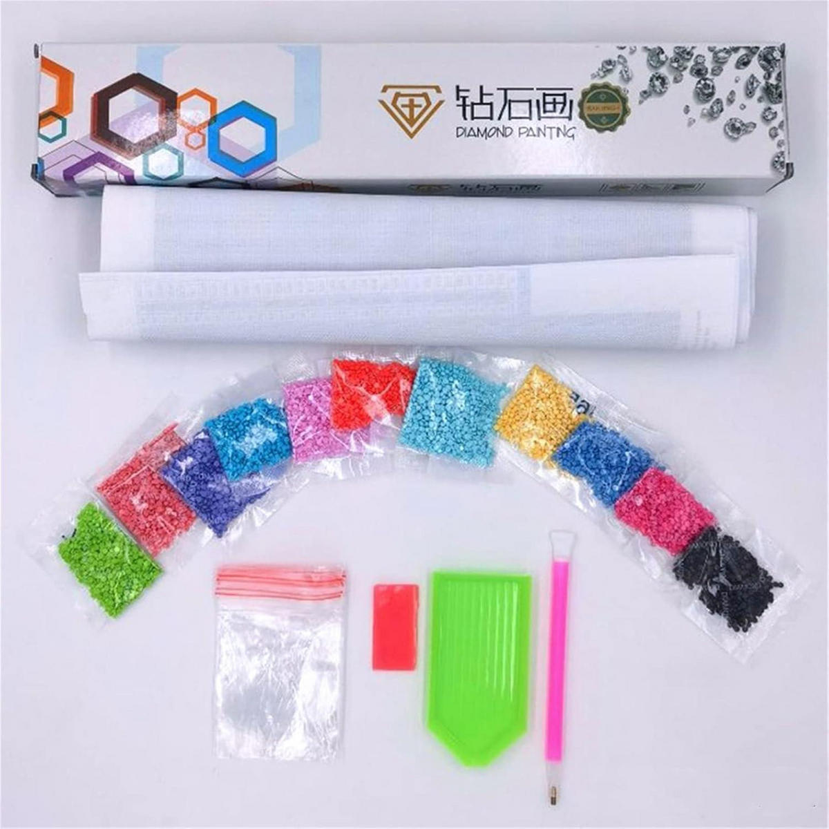 DIAMOND Painting Set Tiger 100x40cm - Multicolor, Papier (40/0.5cm)