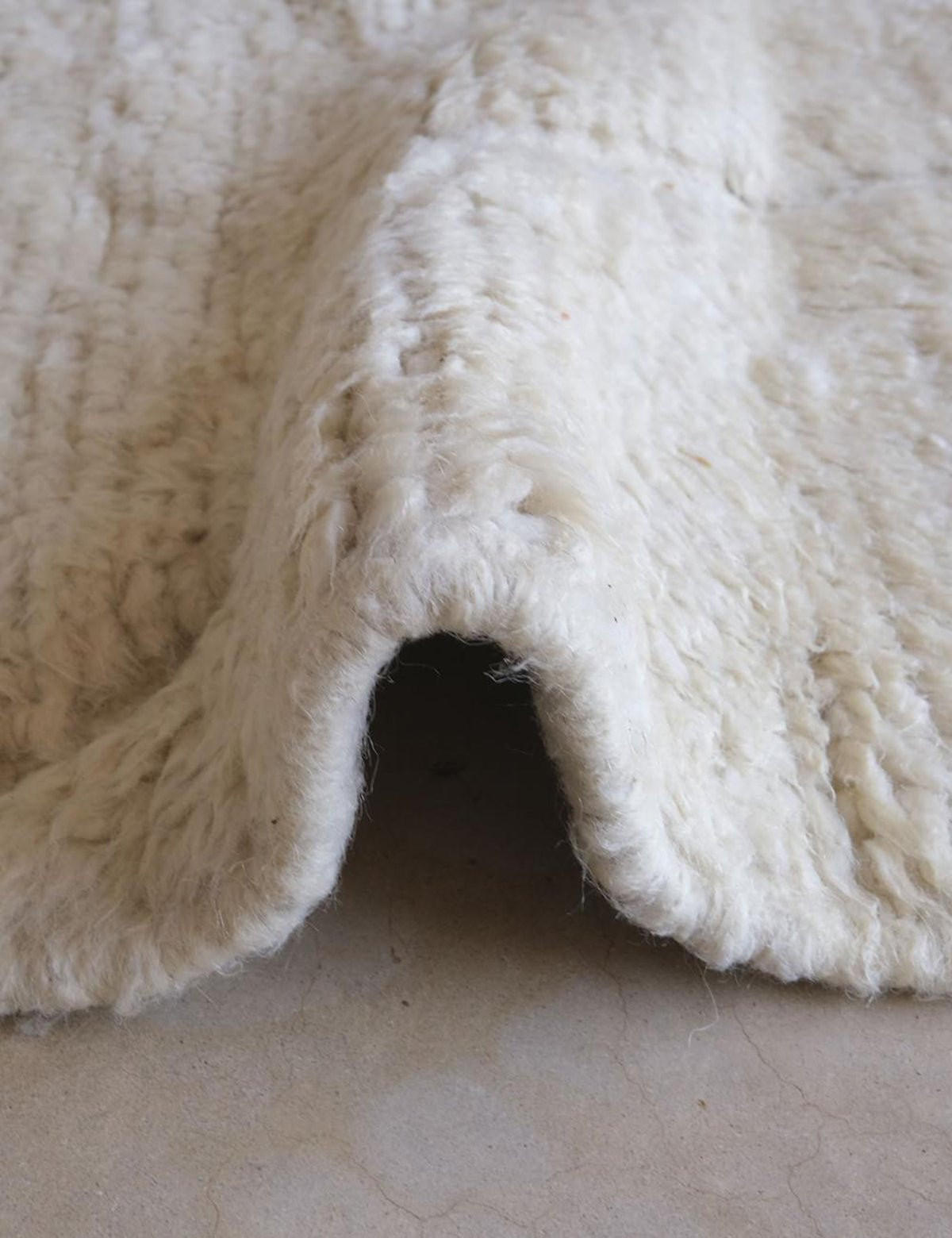 BERBERTEPPICH handgewebt Marokko 165x 238 cm - Weiß, Naturmaterialien (165/238cm) - AFK Living