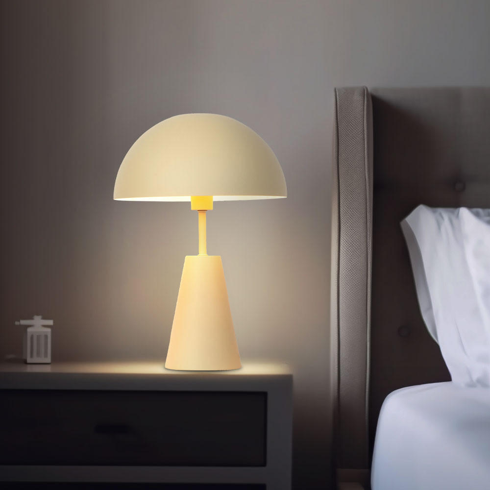 LED TISCHLEUCHTE Metall Beige - Beige, Metall (25/25/36cm) - Nowa