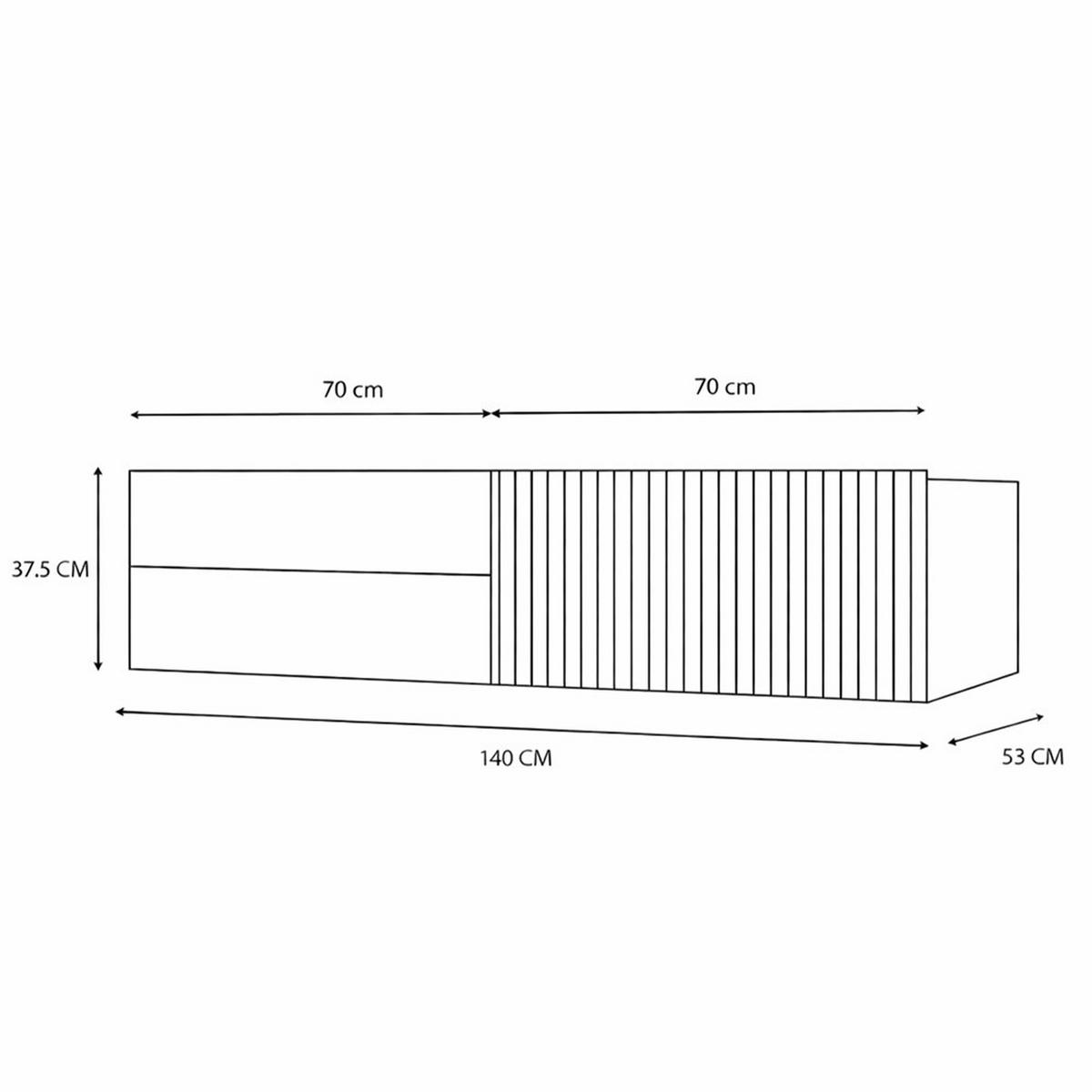 MASCĂ PENTRU LAVOAR cașmir 140/38/53 - cașmir, compozit lemnos (140/38/53cm) - RAUMHIRSCH FURNITURE