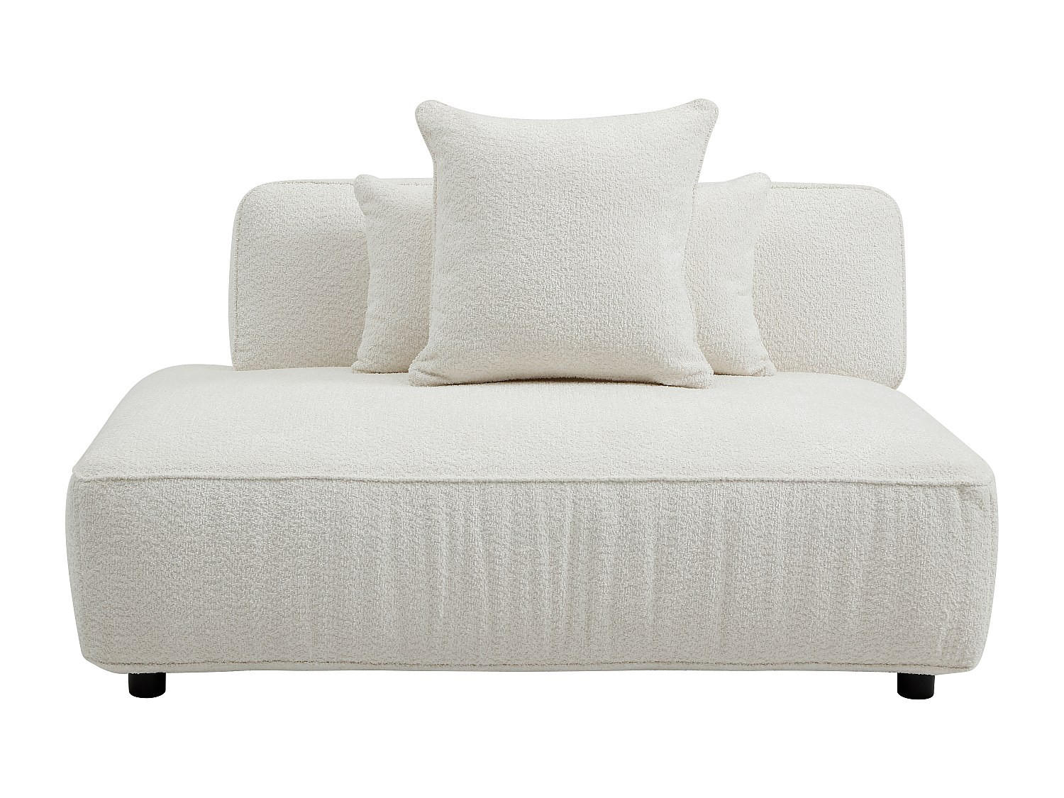 RECAMIERE ohne Schlaffunktion - 1 Person - stoff - gebrochenes weiß Lelaco - Weiß, Textil (145/74/105cm) - Vente-Unique