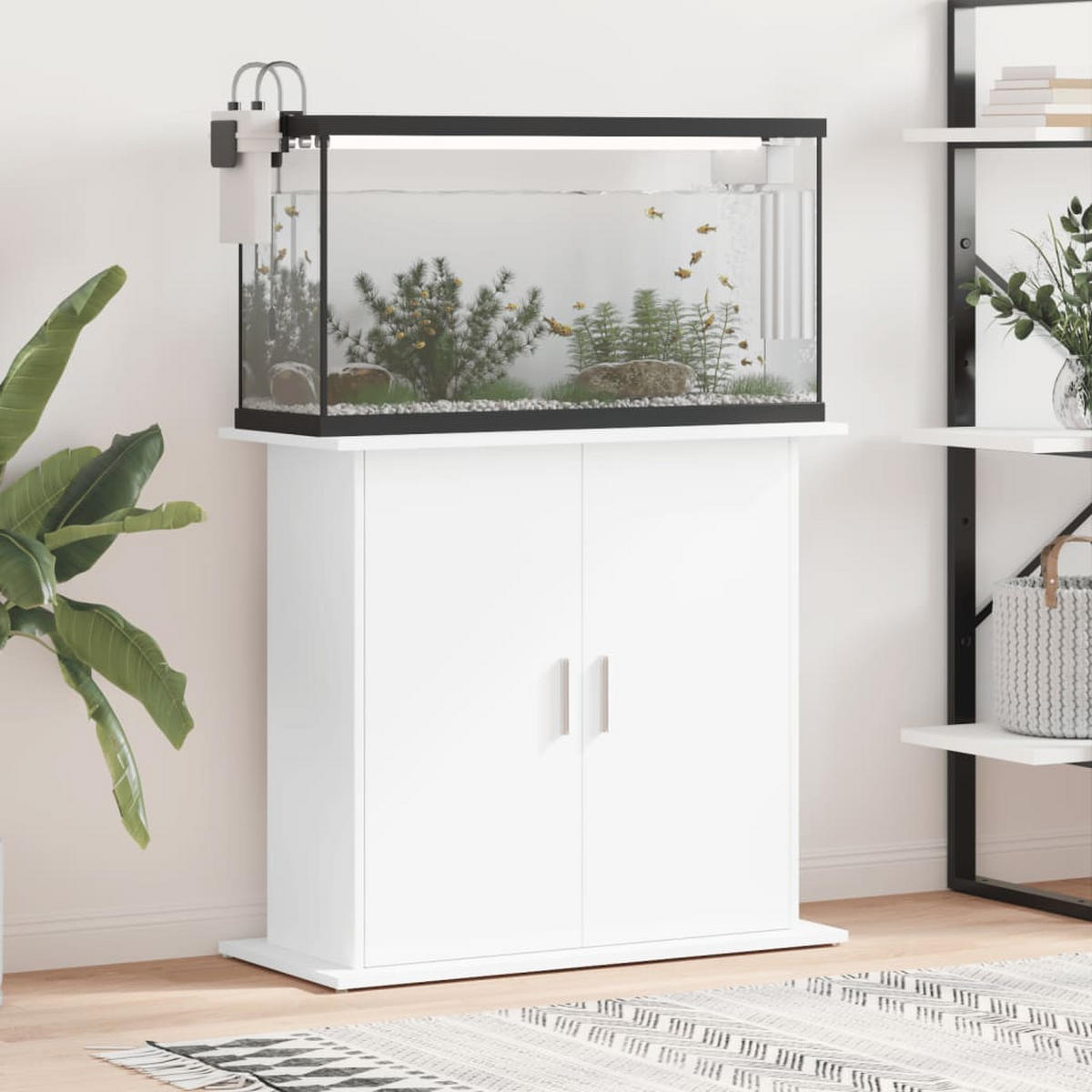 AQUARIUMSTÄNDER Weiss 81/36/73 Cm Holzwerkstoff - Weiß, Holzwerkstoff (36/73/81cm) - vidaXL