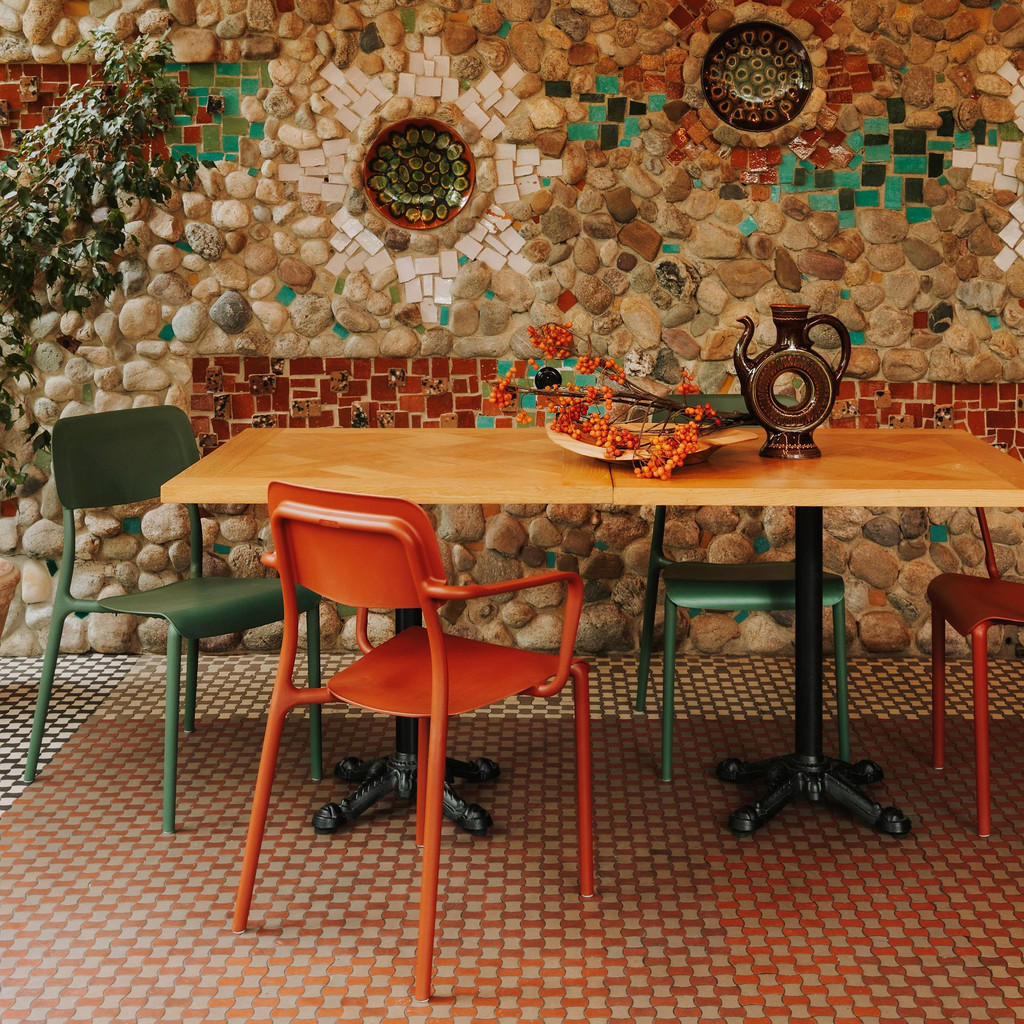 Thumbnail - Konsimo® Gartenstuhl, Grün, Kunststoff, 47.5x84x55.5 cm, Gartenmöbel, Gartenstühle, Gartenstühle