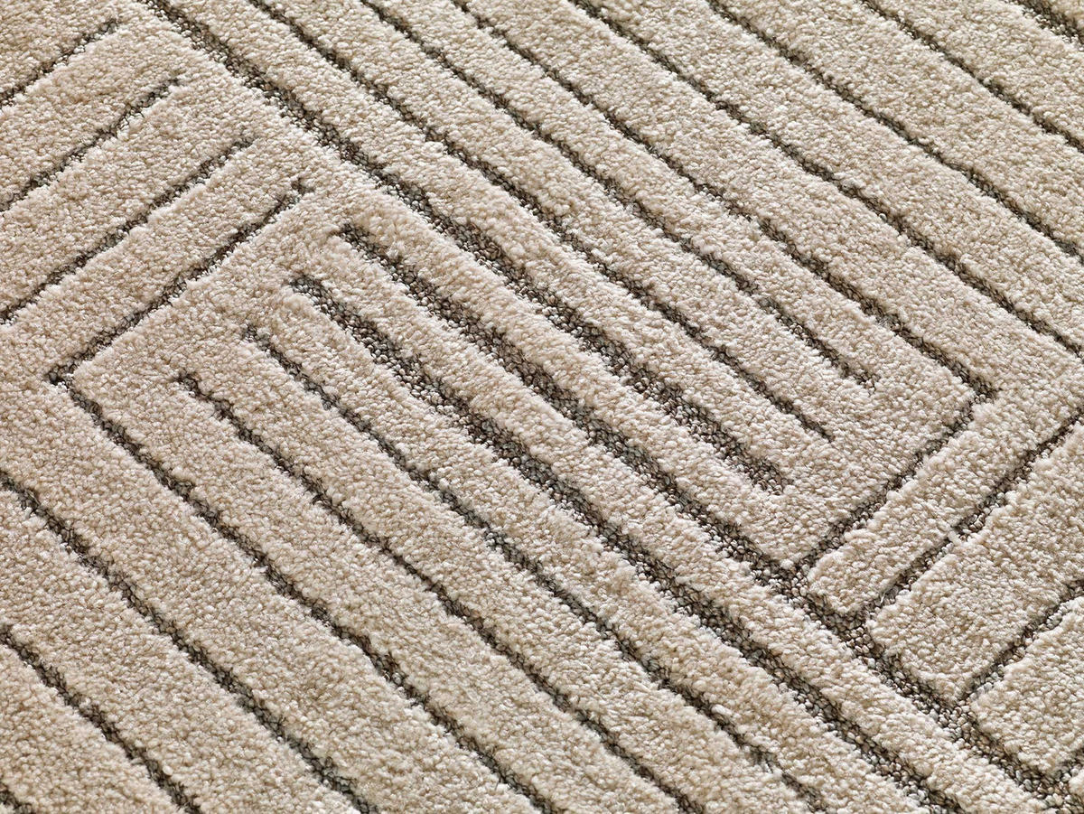 WEBTEPPICH Beige Paula 160/230 cm - Beige, Naturmaterialien/Textil (160/230cm) - Atticgo