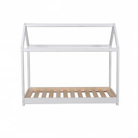 HAUSBETT PANDA mit Lattenrost / Kinderbett 90x200 cm - Weiß - Weiß, Holz (90/200cm) - Weber Industries