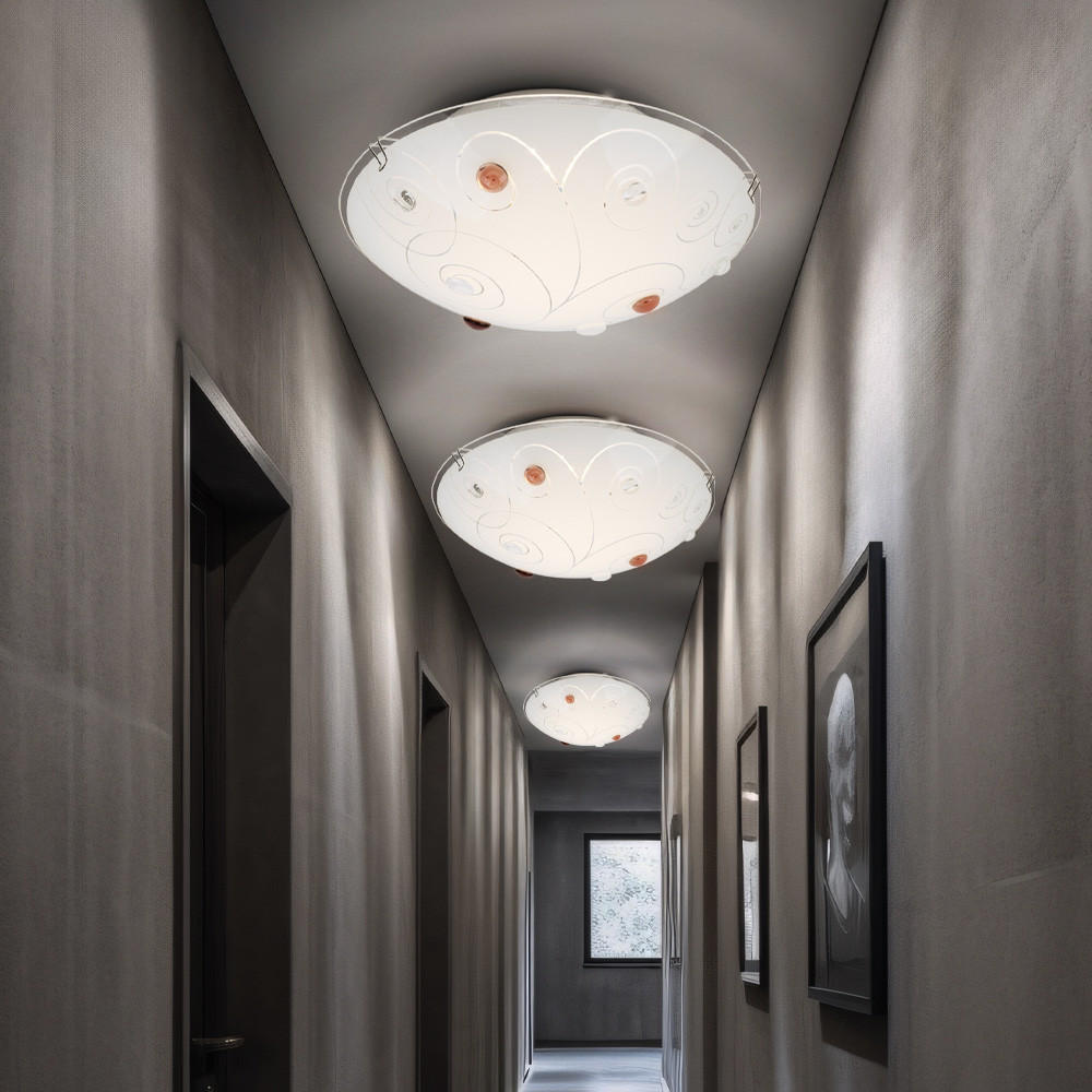 Thumbnail - Globo Lighting Led, Weiß, Glas, Rund, 25x7.5x25 cm, Lampen & Leuchten, LED Beleuchtung, LED-Deckenleuchten