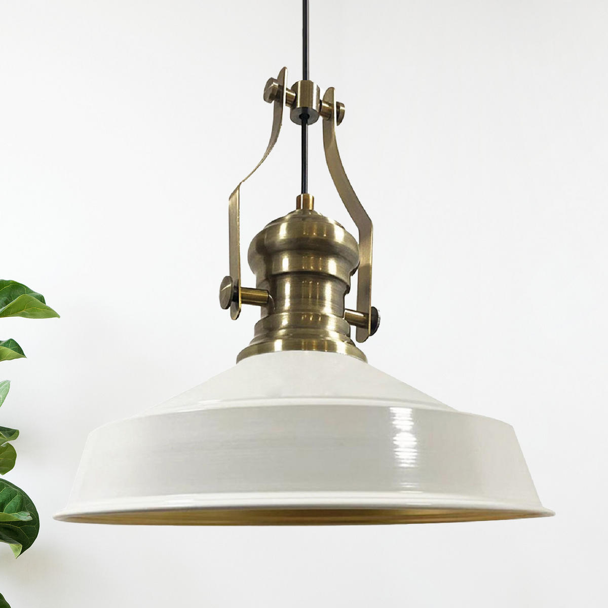 HÄNGELAMPE Neo-Asletl 40/39 cm - Weiß, Metall (39/40/28cm) - Bamyum