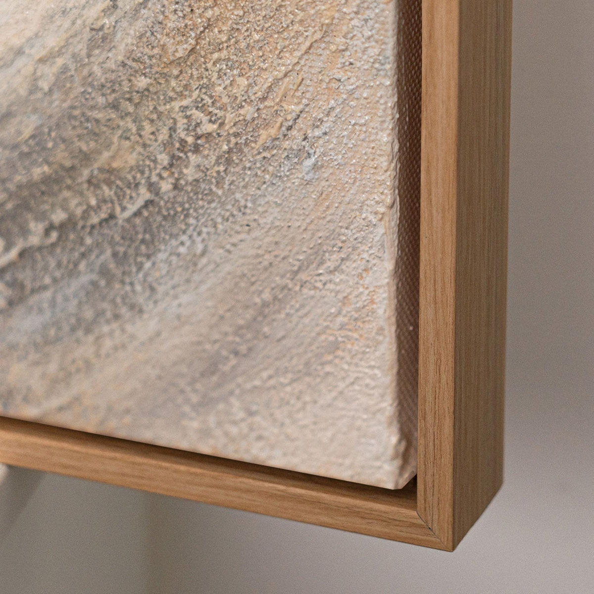 GEMÄLDE Atem des Frühlings Schattenfugenrahmen Eichefarben 3-teilig - Eichefarben, Holz (80/60cm) - YS-art gallery