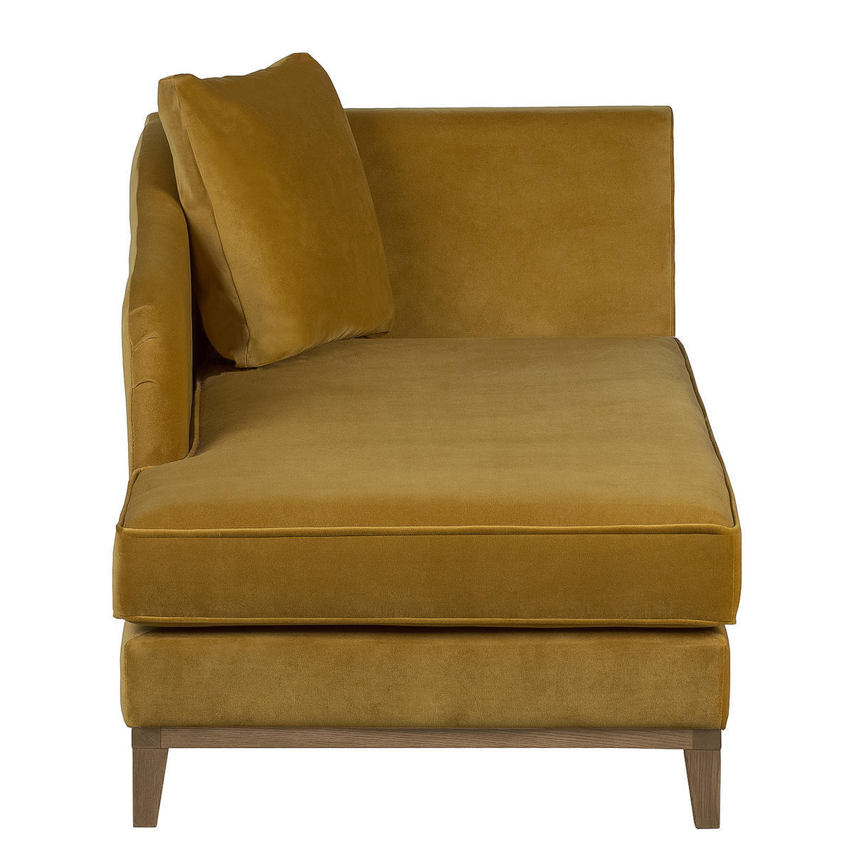 RECAMIERE - Gelb, Holz/Textil (165/77/82cm) - home24