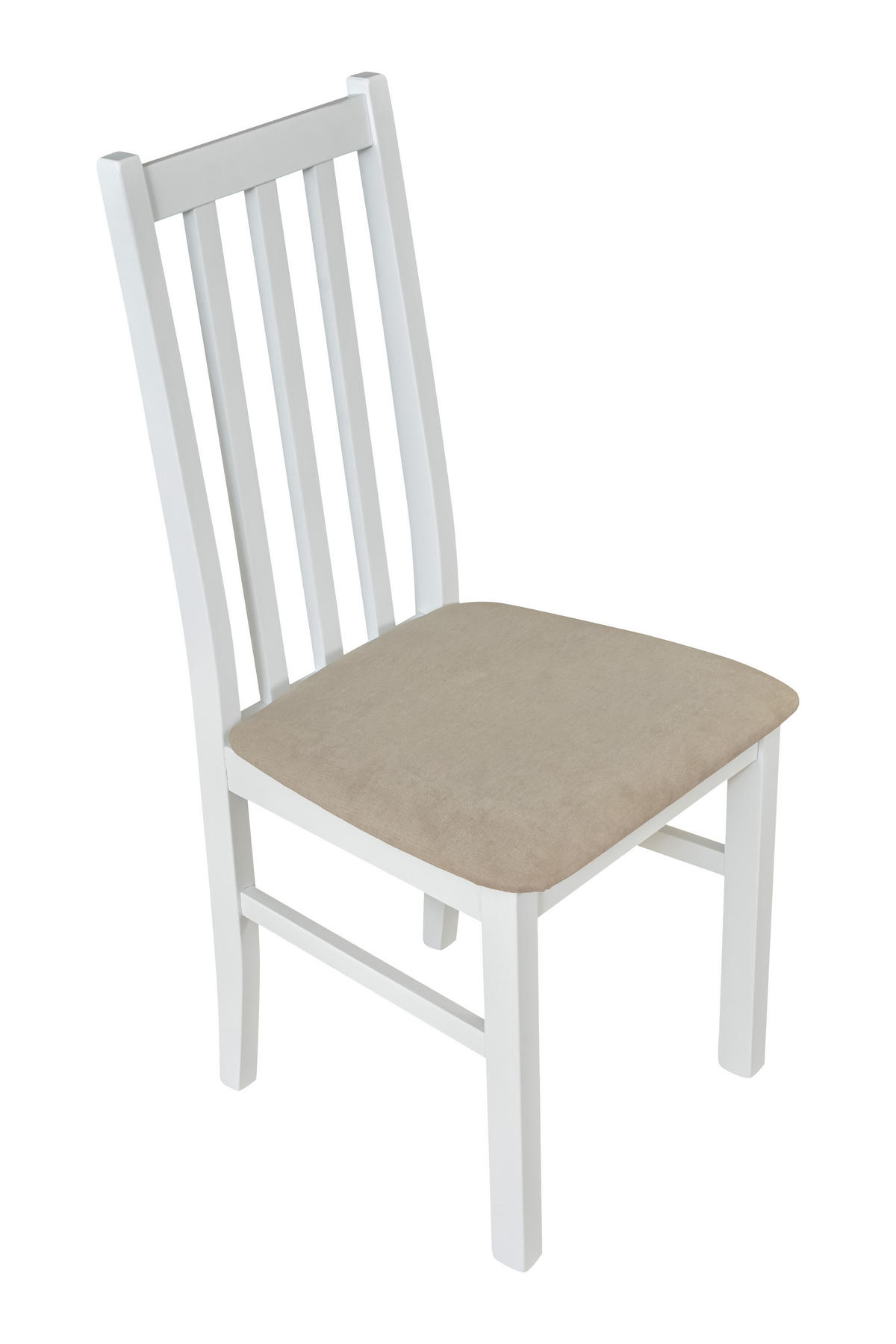 STUHL Bos 10 (4er Set) - Beige/Weiß, Holz (43/94/40cm) - Leaf Design