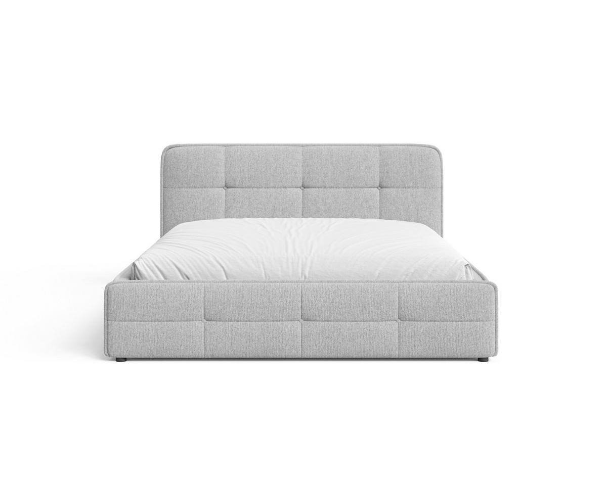 POLSTERBETT 17 140 x 200 cm – Aragon – Bett mit Federmechanismus und Stauraum - Hellgrau, Holz (140/200cm) - ROYAL24_MARKT