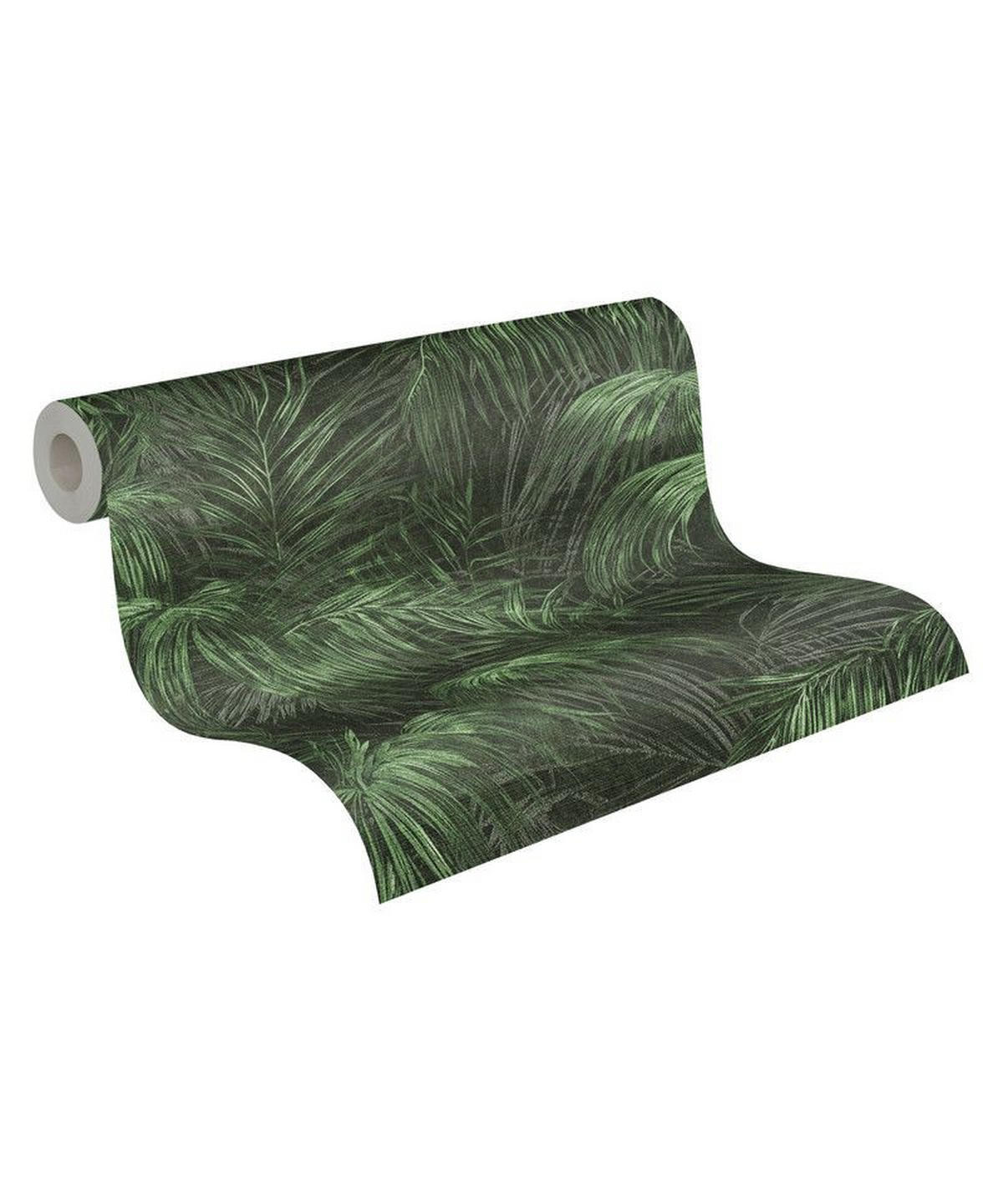 VLIESTAPETE Grün 53/1005 cm - Grün, Textil (53/1cm) - KUNSTLOFT