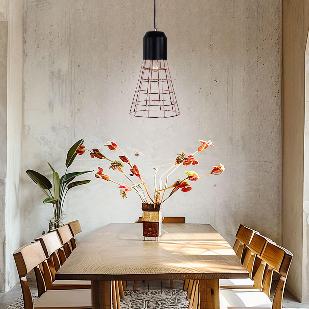 HÄNGELEUCHTE DALGETY Kupfer Gitteroptik - Kupferfarben, Metall (21/21/158cm)