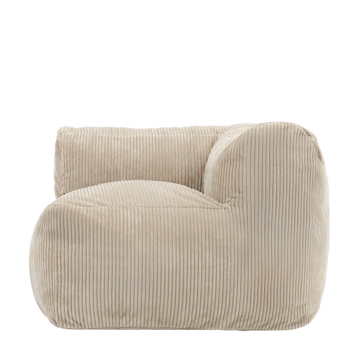 SITZSACK-ECKSESSEL ZEN modular Cord - Beige, Textil (100/68/100cm) - icon