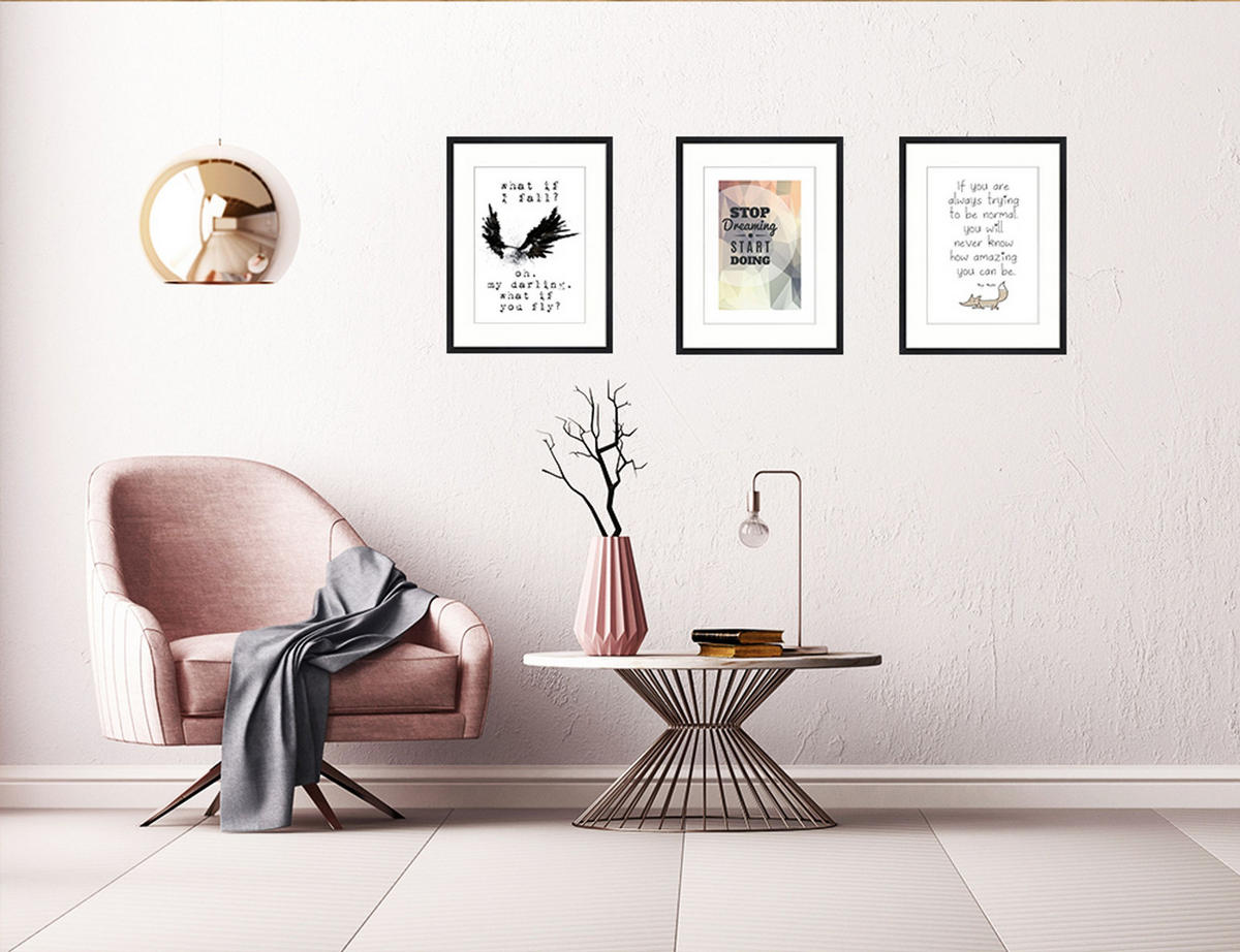 BILDERRAHMEN 30x40 cm Schwarz Matt - Weiß, Holz (32/42/2cm) - artissimo