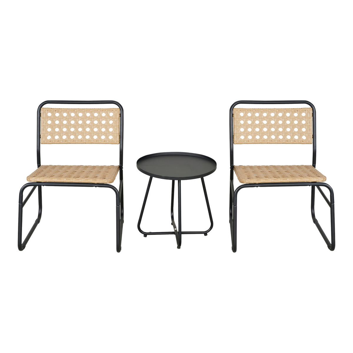 BISTRO-SET 3 TLG. Brienza - Beige, Metall - casa.pro