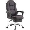 CHEFSESSEL Stoff Dunkelgrau - Chromfarben/Dunkelgrau, Textil/Metall (67/114/64cm) - CLP