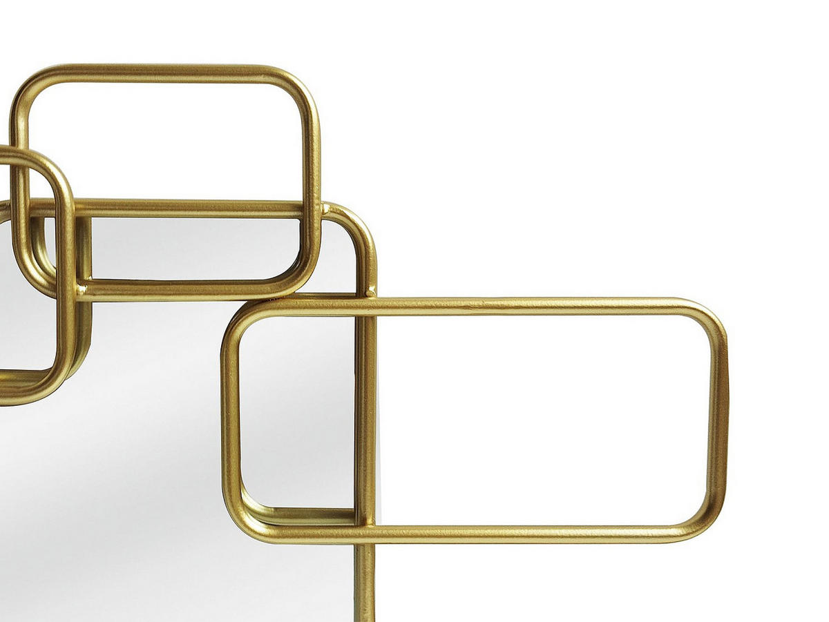 WANDSPIEGEL - 45 cm x 3.5 cm - Metall - Goldfarben - OMAYA - Goldfarben, Metall (45/85/3.5cm) - Vente-Unique