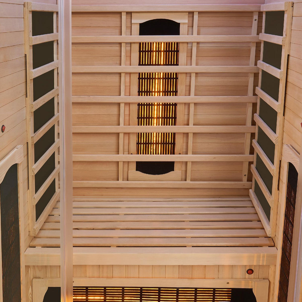 INFRAROTKABINE Kiruna90 mit Dual Technologie - Naturfarben, Holz (90/190/90cm) - Artsauna