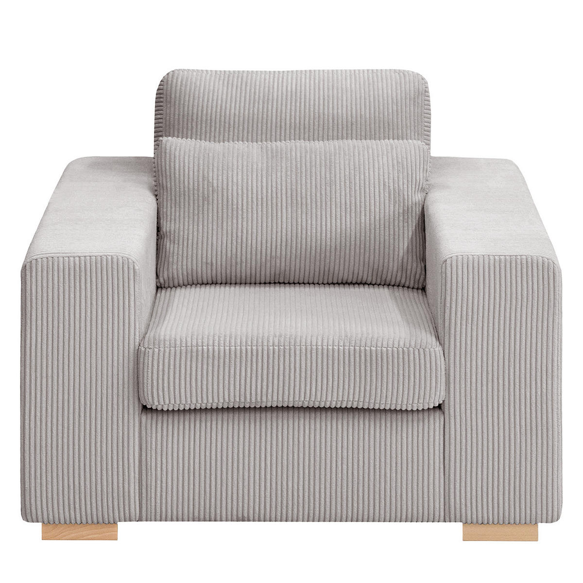 SESSEL - Buchefarben/Hellgrau, Holz (104/85/104cm) - home24