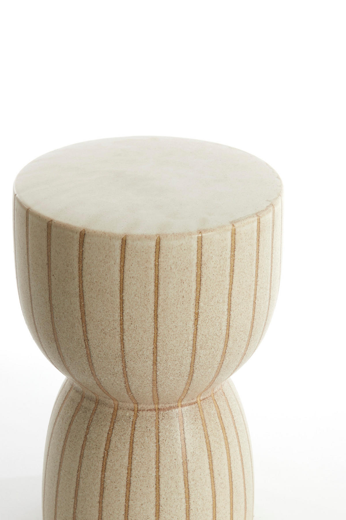 HOCKER Finca Braun Ø28,5/42 cm - Braun, Keramik (28.5/28.5/42cm) - Light & Living