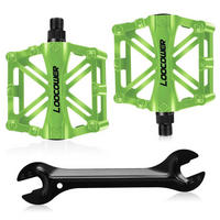 FAHRRADPEDALE Aluminiumlegierung Grün 9/16 Zoll Set - Grün, Metall (10/2.5/12cm)