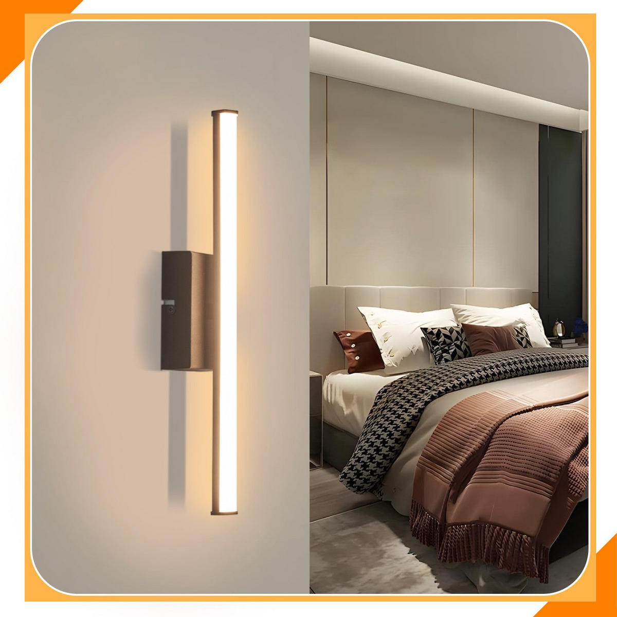 LED nástěnné svítidlo Yaskus 34,2/10/5,5 cm - černá, kov (10/5.5/34.2cm) - Nettlife