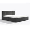 POLSTERBETT Flino 160/200 cm in Grau – mit Bettkasten und viel Komfort - Schwarz/Grau, Holz/Holzwerkstoff (160/200cm) - AX Living