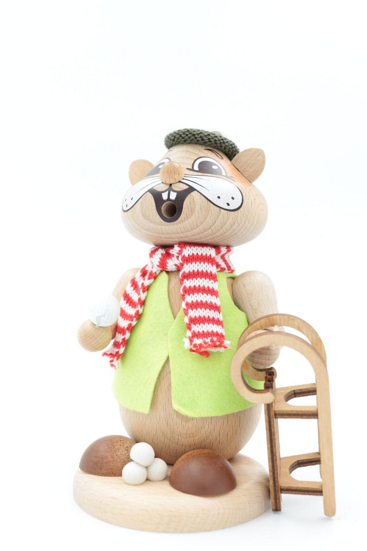 RAUCHFIGUR Hamster Rodler 18 cm - Multicolor, Holz (12/18/0.1cm)