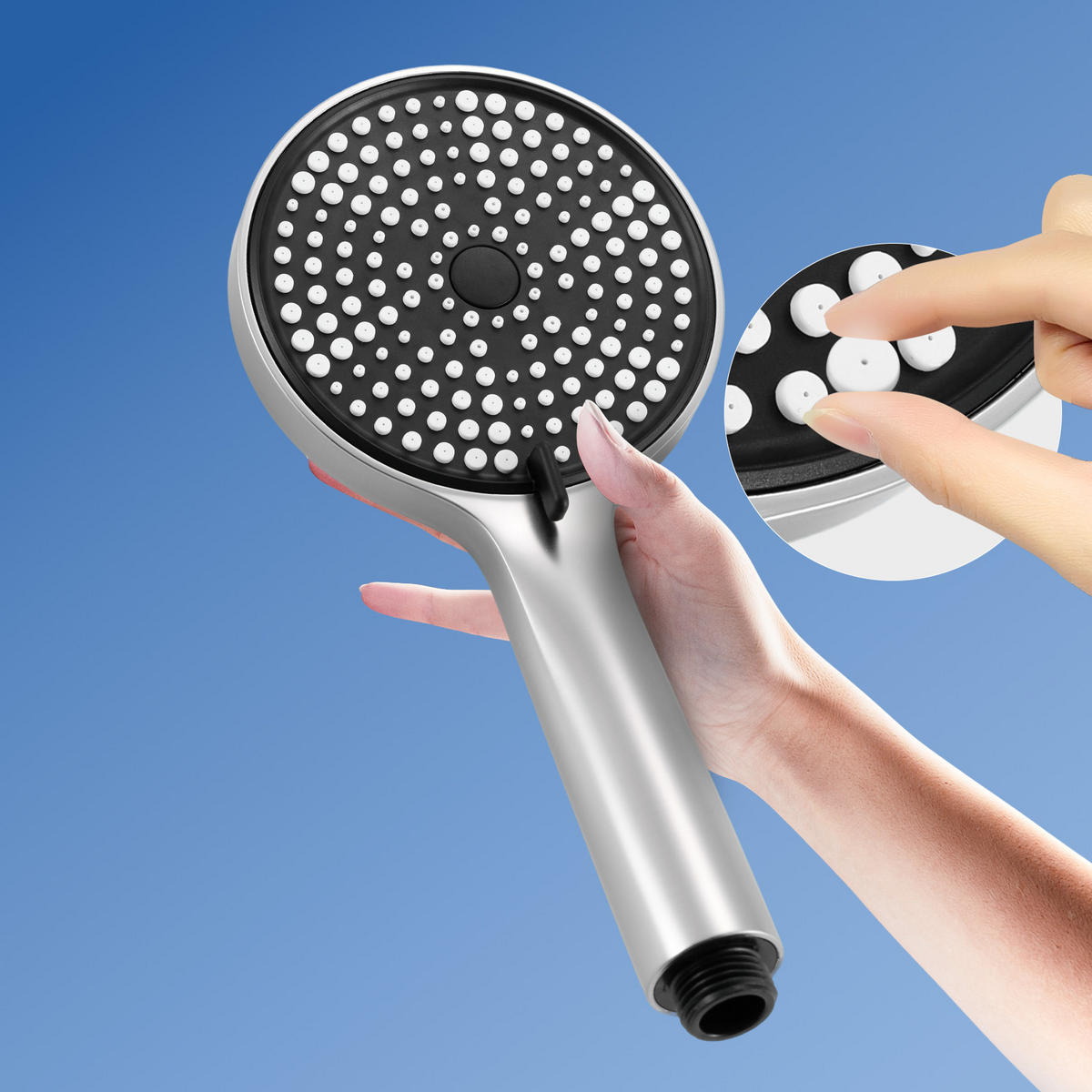 BRAUSESET Sprütz 15/12.8/21.5 cm - Silberfarben, Metall (15/12.8/21.5cm) - ZMH