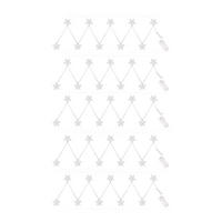 LED Lichterkette Sternen-Design Silber - Silberfarben, Metall (90/5.5/1.5cm) - Globo Lighting