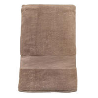 BADETUCH Velours uni Classy Taupe 90x180 500g/m² - Beige, Textil (90/180cm) - LE COMPTOIR DE LA PLAGE