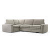 ECKSOFA L Form Treville Hellgrau 296/196/94 cm – Links, mit Bettkasten und Schlaffunktion - Hellgrau/Schwarz, Kunststoff/Textil (196/296cm) - AX Living