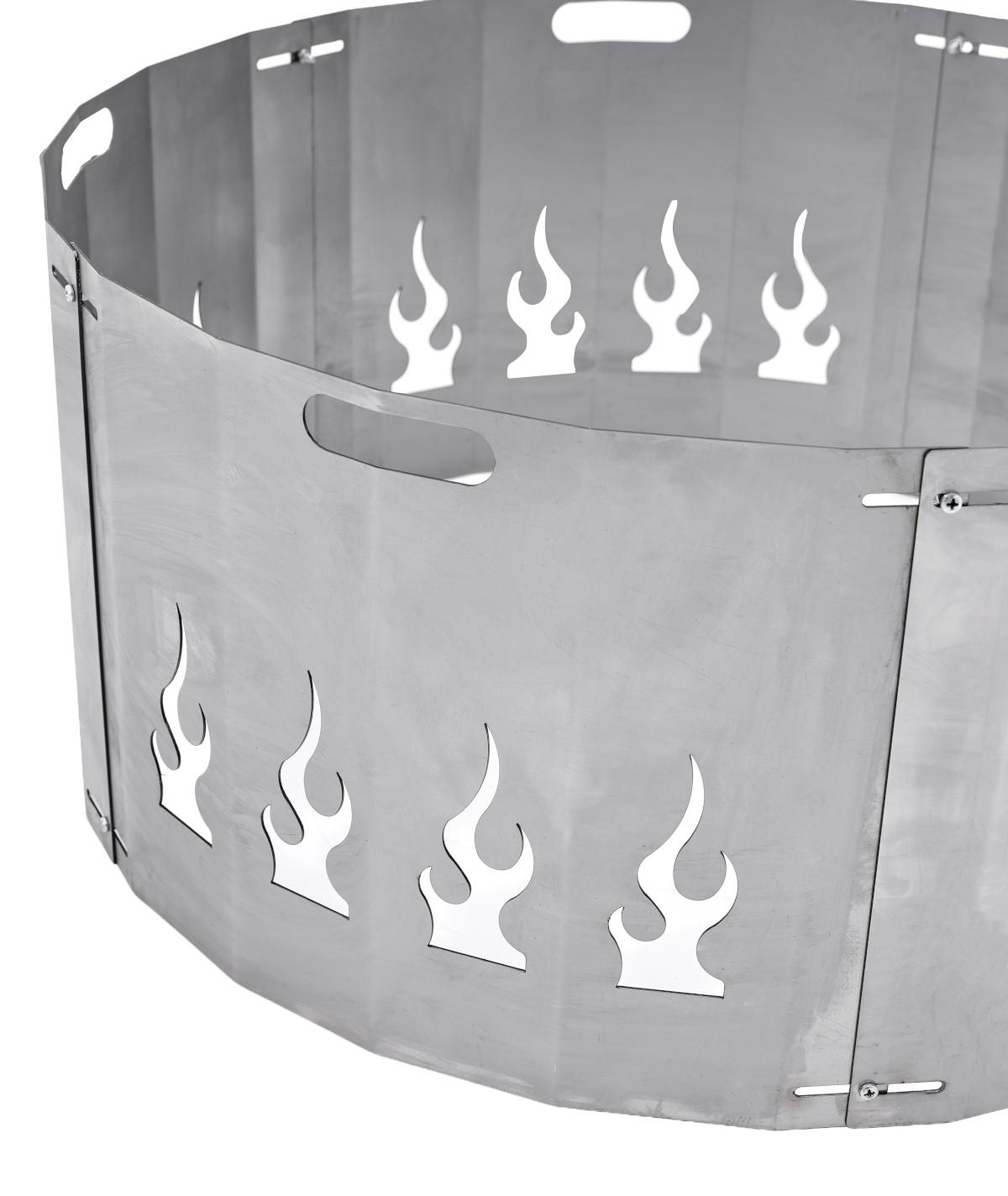 FUNKENSCHUTZ für Feuerschale Ø 80 cm aus Stahl 1,5 mm robust - Grau, Metall (75/30/75cm) - The Favilla