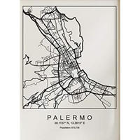 POSTER Palermo Nordischen Stil A3 Rahmenlos - Klar, Papier (29.7/5/42cm) - Nacnic
