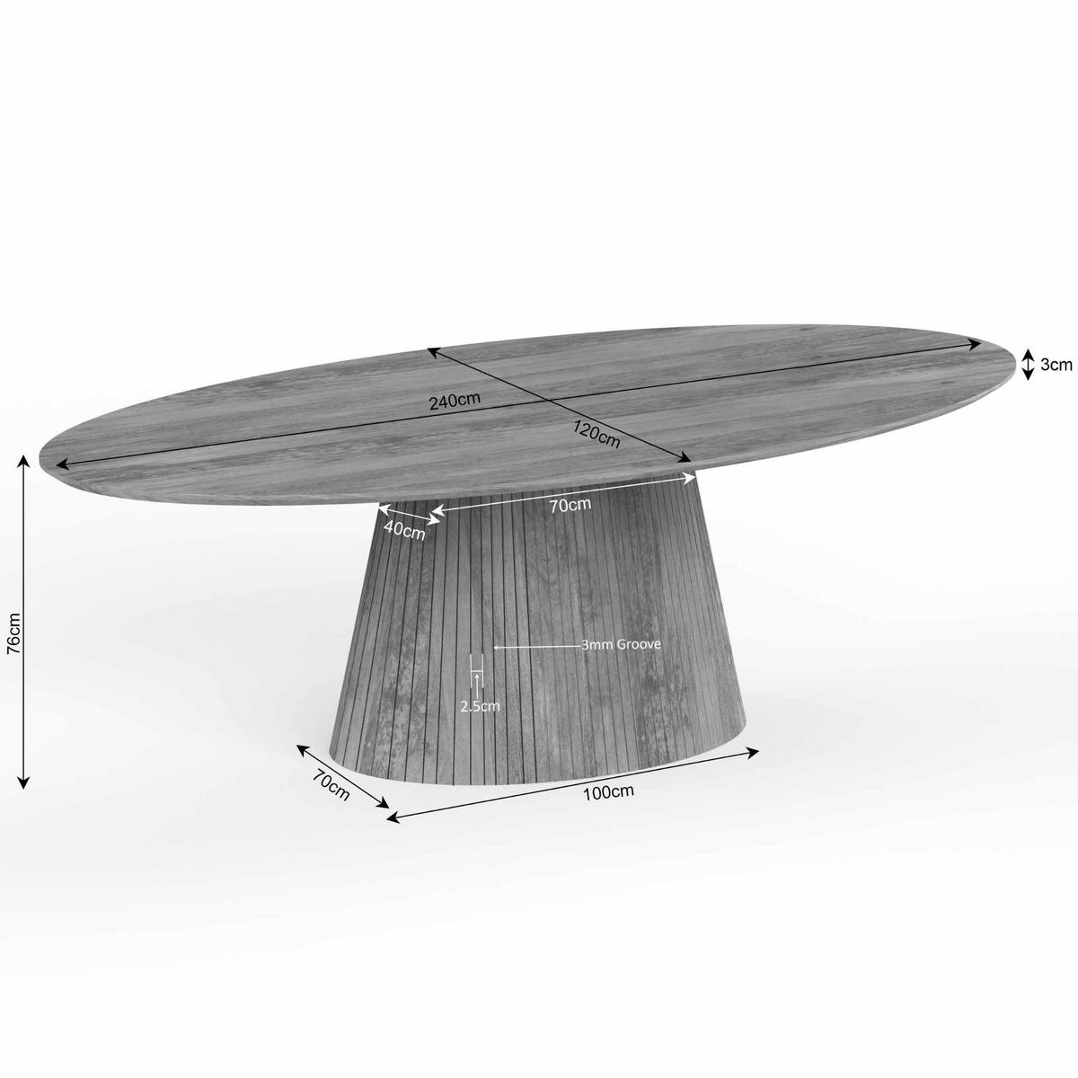 ESSTISCH Lana Taupe 120/240/76 cm - Taupe, Holz (120/240/76cm) - Starfurn